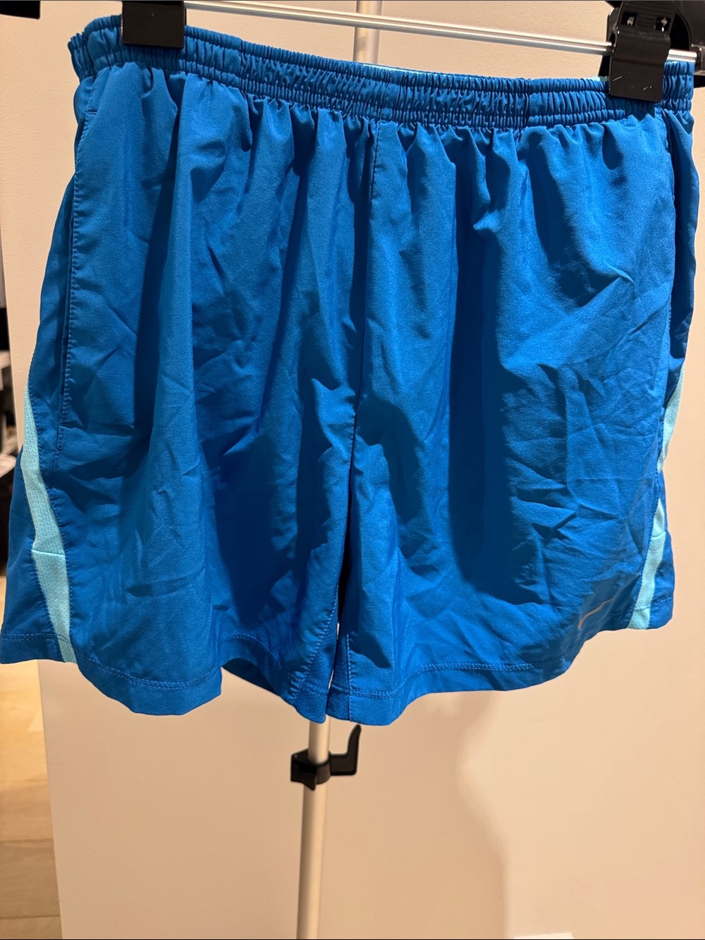 Nike Bright Blue Men's Athletic Shorts 5” with Light Blue Side Panels